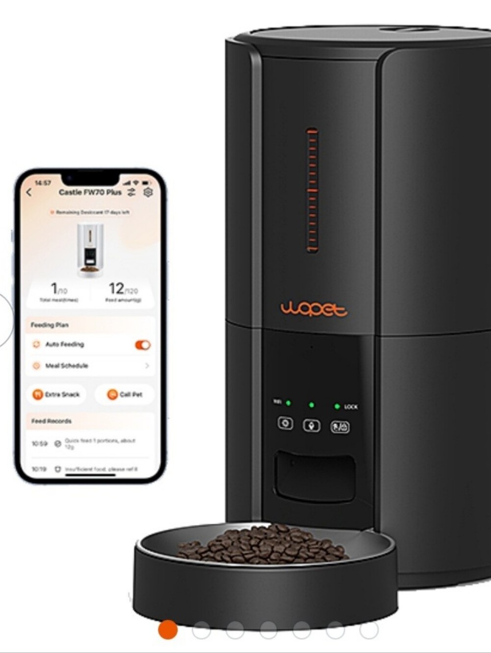 WOpet Castle WiFi Pet Feeder Automati Feeder with App Control
